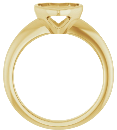 Sužadėtuvių Žiedas „Bezel-Set Solitaire“ 14k yellow gold Heart 8mm (2)
