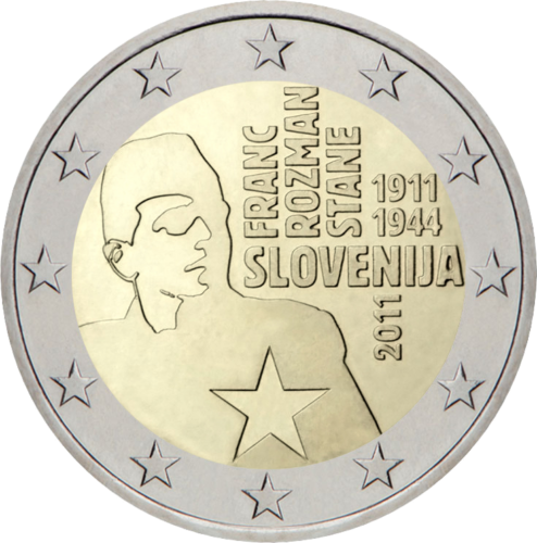 2011 Словения Франц Розман монета 2 евро (1)