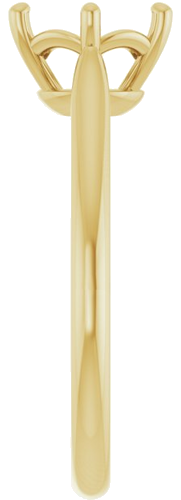 Sužadėtuvių Žiedas 14k yellow gold Round 7.4mm (4)