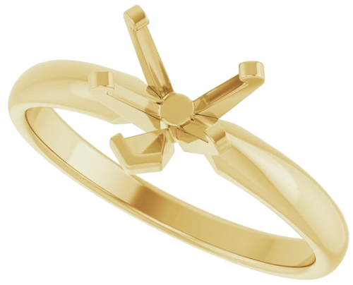 Sužadėtuvių Žiedas „Solitaire“ 14k yellow gold Heart 6.5mm (5)