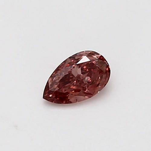 0.28 carat Fancy Deep Orangey Pink-SI1 Natūralus Pear Deimantas (1)