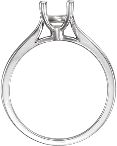 14K White 6.5 mm Round Solitaire Engagement Ring Mounting (2)