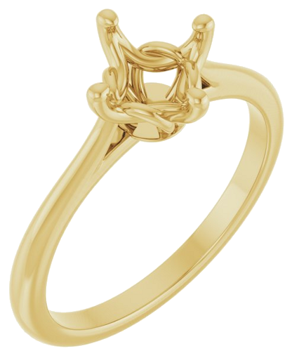 Sužadėtuvių Žiedas „Solitaire“ 14k yellow gold Square 5mm (1)
