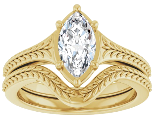 Sužadėtuvių Žiedas „Solitaire“ 14k yellow gold Marquise 9.5mm x 5mm (8)