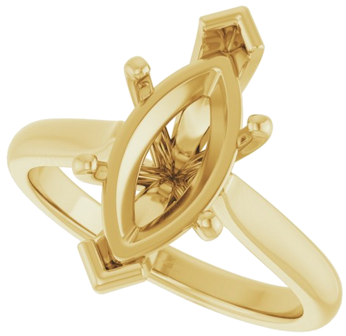 Sužadėtuvių Žiedas 14k yellow gold Marquise 14mm x 7mm (5)