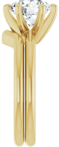 Sužadėtuvių Žiedas „Solitaire“ 18k yellow gold Round 8.2mm (9)