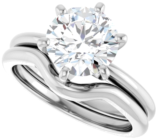 Sužadėtuvių Žiedas „Solitaire“ 950 Platinos Round 8.2mm (10)