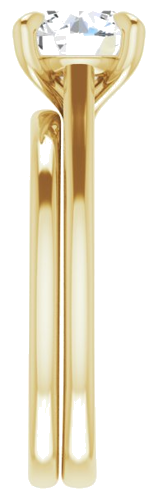 Sužadėtuvių Žiedas „Solitaire“ 585 Geltonojo Aukso Round 7.4mm (9)