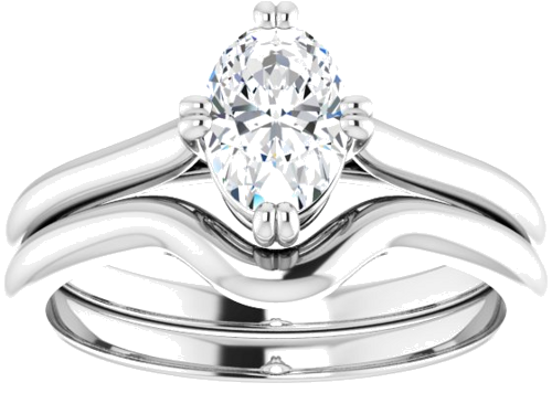 Sužadėtuvių Žiedas „Solitaire“ 750 Baltojo Aukso Oval 7mm x 5mm (8)