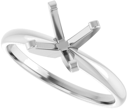 Sužadėtuvių Žiedas „Solitaire“ 14k white gold Round 7.6mm (5)