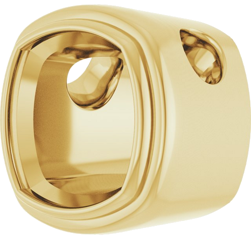Pakabukas „Bezel-Set Solitaire“ 14k yellow gold Cushion 6mm (2)