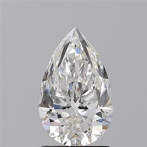 1.7 carat G-SI1 Natūralus Pear Deimantas (1)