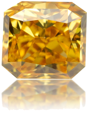 0.37 carat Fancy Vivid Orangey Yellow-VS2 Natūralus Radiant Deimantas (1)