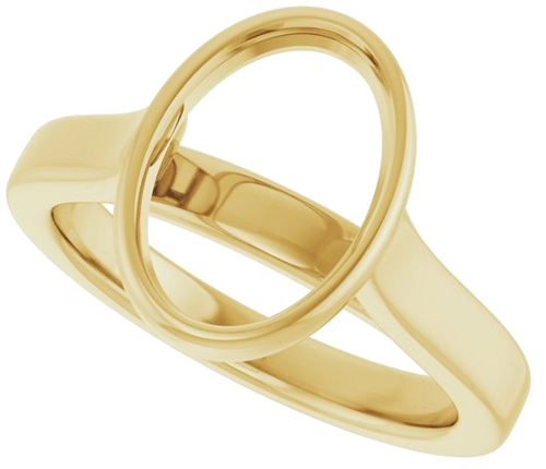 Sužadėtuvių Žiedas „Bezel-Set Solitaire“ 14k yellow gold Oval 11.5mm x 8mm (5)