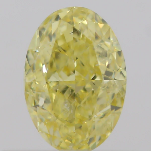 0.5 carat Fancy Intense Yellow-SI2 Natūralus Oval Deimantas (1)