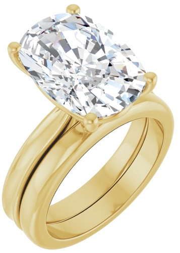 Sužadėtuvių Žiedas 14k yellow gold Elongated Cushion 14mm x 10mm (6)