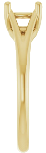Sužadėtuvių Žiedas „Solitaire Split-Shank“ 14k yellow gold Round 6.5mm (4)