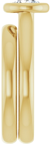 Sužadėtuvių Žiedas „Bezel-Set Solitaire“ 585 Geltonojo Aukso Round 5.8mm (9)