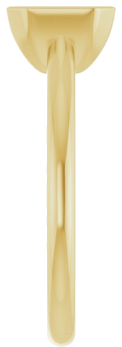 14K Yellow 8x6 mm Emerald Solitaire Engagement Ring Mounting (4)