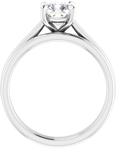 Sužadėtuvių Žiedas „Claw-Prong Solitaire“ 14k white gold Cushion 6mm (7)