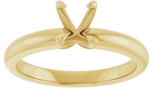 Sužadėtuvių Žiedas „Solitaire“ 585 Geltonojo Aukso Oval 7mm x 5mm (3)