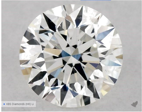 0.5 carat F-SI1 Excellent cut Natūralus Round Deimantas (1)