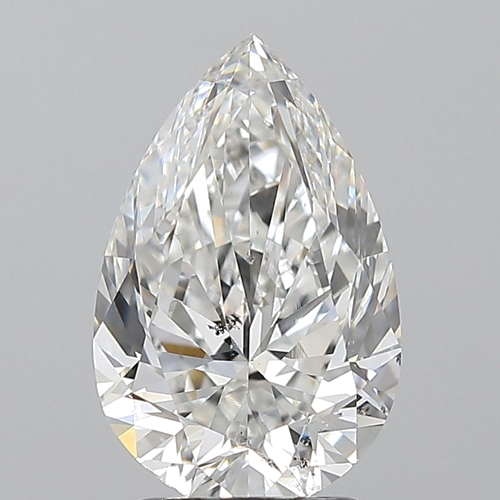 2.5 carat F-SI2 Natūralus Pear Deimantas (1)