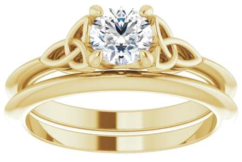 14K Yellow 5.2 mm Round Solitaire Engagement Ring Mounting (8)