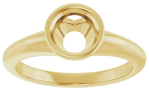 Sužadėtuvių Žiedas „Bezel-Set Solitaire“ 14k yellow gold Round 6.5mm (3)