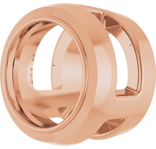 Pakabukas „Round Bezel-Set Slide“ 585 Rožinis Aukso Round 4.4mm (2)