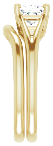 Sužadėtuvių Žiedas „Solitaire Split-Shank“ 14k yellow gold Square 5mm (9)