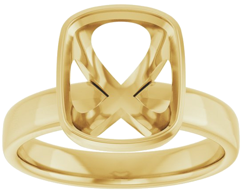 Sužadėtuvių Žiedas „Bezel-Set Solitaire“ 14k yellow gold Elongated Cushion 11mm x 9mm (3)