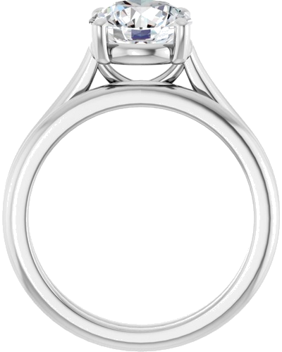 Sužadėtuvių Žiedas 14k white gold Round 8mm (7)