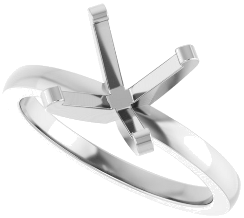 Sužadėtuvių Žiedas „Solitaire“ 585 Baltojo Aukso Round 9mm (5)