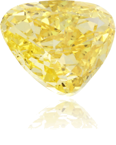 0.65 carat Fancy Vivid Yellow-SI2 Natūralus Heart Deimantas (1)
