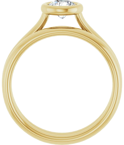 Sužadėtuvių Žiedas „Bezel-Set Solitaire“ 10k yellow gold Round 5.2mm (7)