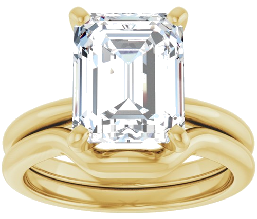 Sužadėtuvių Žiedas „Solitaire“ 10k yellow gold Emerald 10mm x 8mm (8)