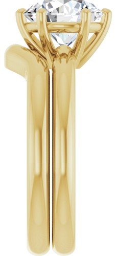 Sužadėtuvių Žiedas 14k yellow gold Round 8.2mm (9)