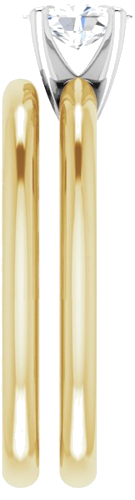 Sužadėtuvių Žiedas „Solitaire“ 585 Baltojo Ir Geltonojo Aukso Oval 6mm x 4mm (9)