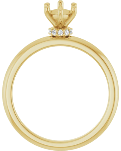 Sužadėtuvių Žiedas „Accented“ 14k yellow gold Marquise 10mm x 5mm (2)