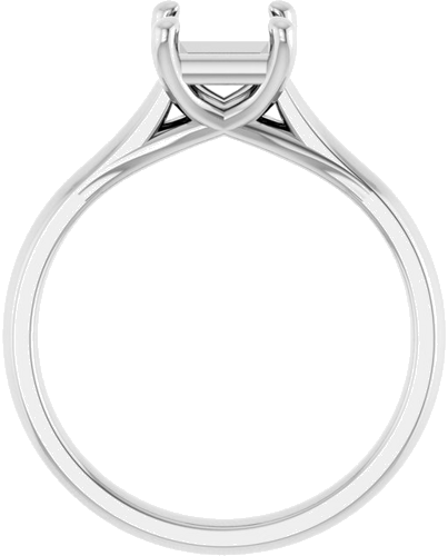 Sužadėtuvių Žiedas „Solitaire“ 585 Baltojo Aukso Square 5.5mm (2)