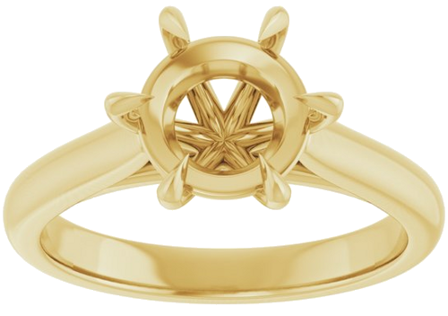 Sužadėtuvių Žiedas „Claw-Prong“ 14k yellow gold Round 8.2mm (3)