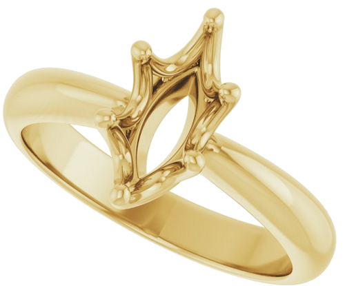 Sužadėtuvių Žiedas „Solitaire Crown-Inspired“ 14k yellow gold Marquise 10mm x 5mm (5)