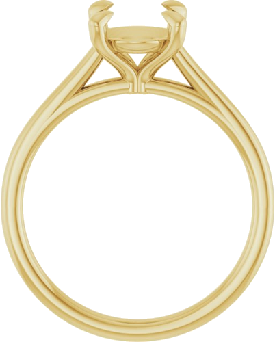 Sužadėtuvių Žiedas „Claw-Prong Solitaire“ 10k yellow gold Oval 9mm x 7mm (2)