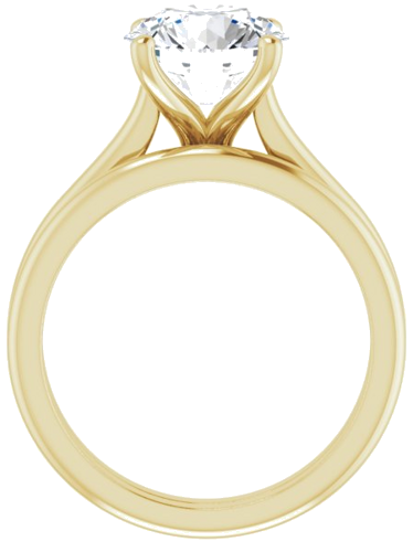 Sužadėtuvių Žiedas „Accented“ 18k yellow gold Round 8.8mm (7)