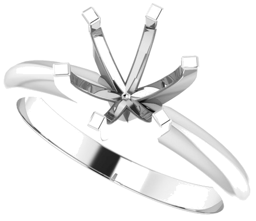 Sužadėtuvių Žiedas „Light Solitaire“ 585 Baltojo Aukso Round 7.3mm x 7.7mm (5)