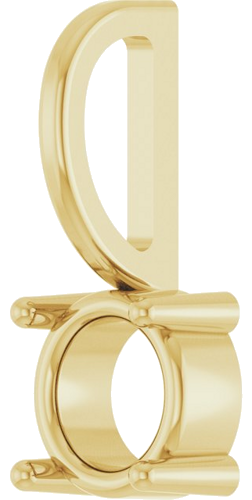 Pakabukas „Solitaire Charm“ 14k yellow gold Round 5mm (2)