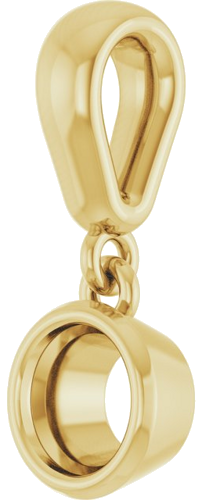 Pakabukas „Bezel-Set Charm“ 14k yellow gold Round 4.4mm (2)