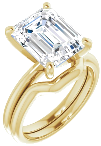 Sužadėtuvių Žiedas „Solitaire“ 585 Geltonojo Aukso Emerald 11mm x 9mm (6)