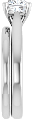 Sužadėtuvių Žiedas „Solitaire“ 585 Baltojo Aukso Cushion 6mm (9)